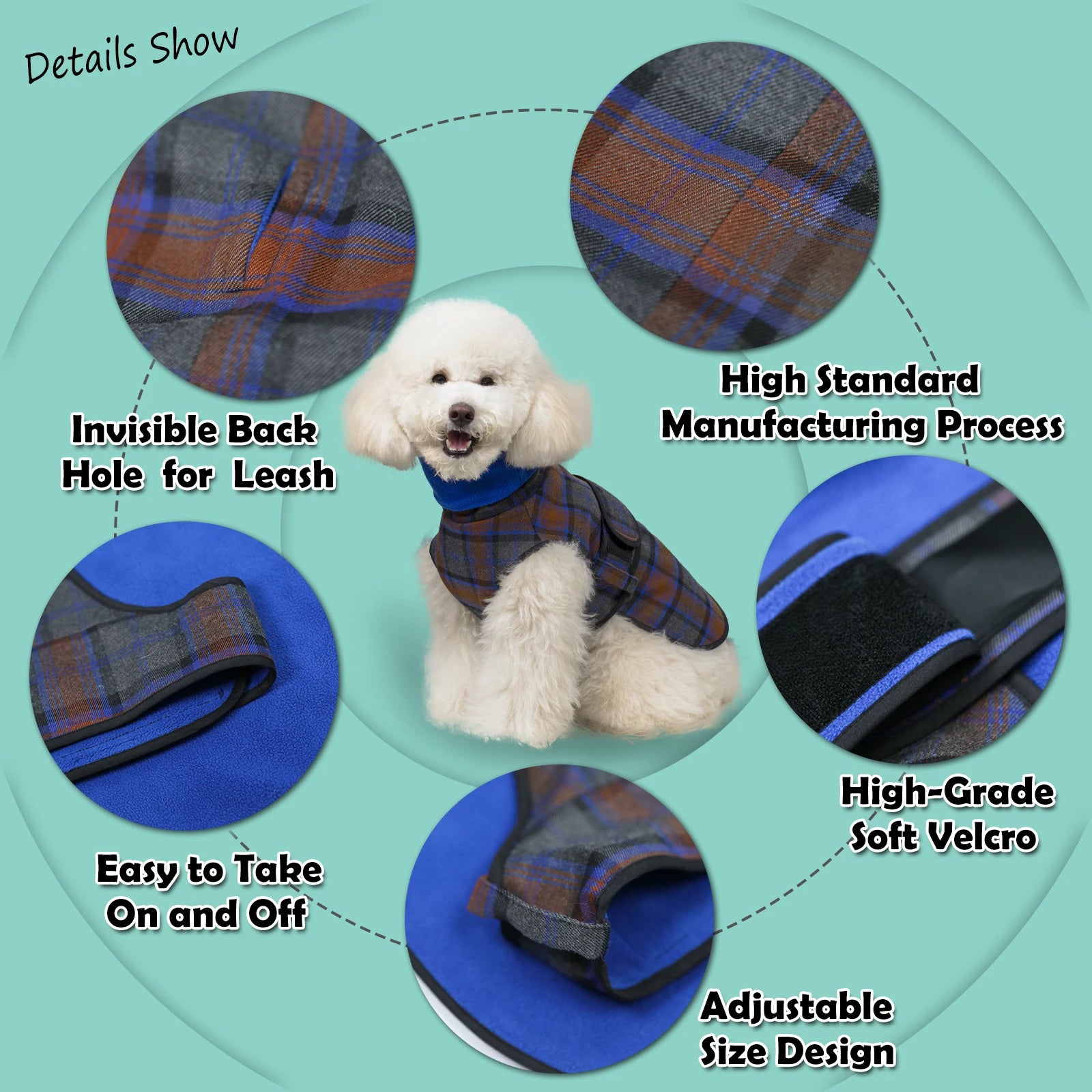 Stylish Water Repellent Warm Cosy Puppy Dog Apparel Warm Large Fluffy Stretch Dog Clothes Jumpers Vest Coat by PawHaven