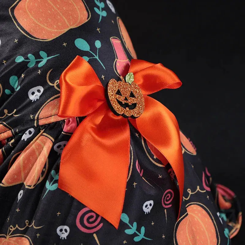 Halloween Pet Dress Pumpkin Costume for Small Medium Dogs Teddy Pomeranian Cross Border Hot Sale by PawHaven