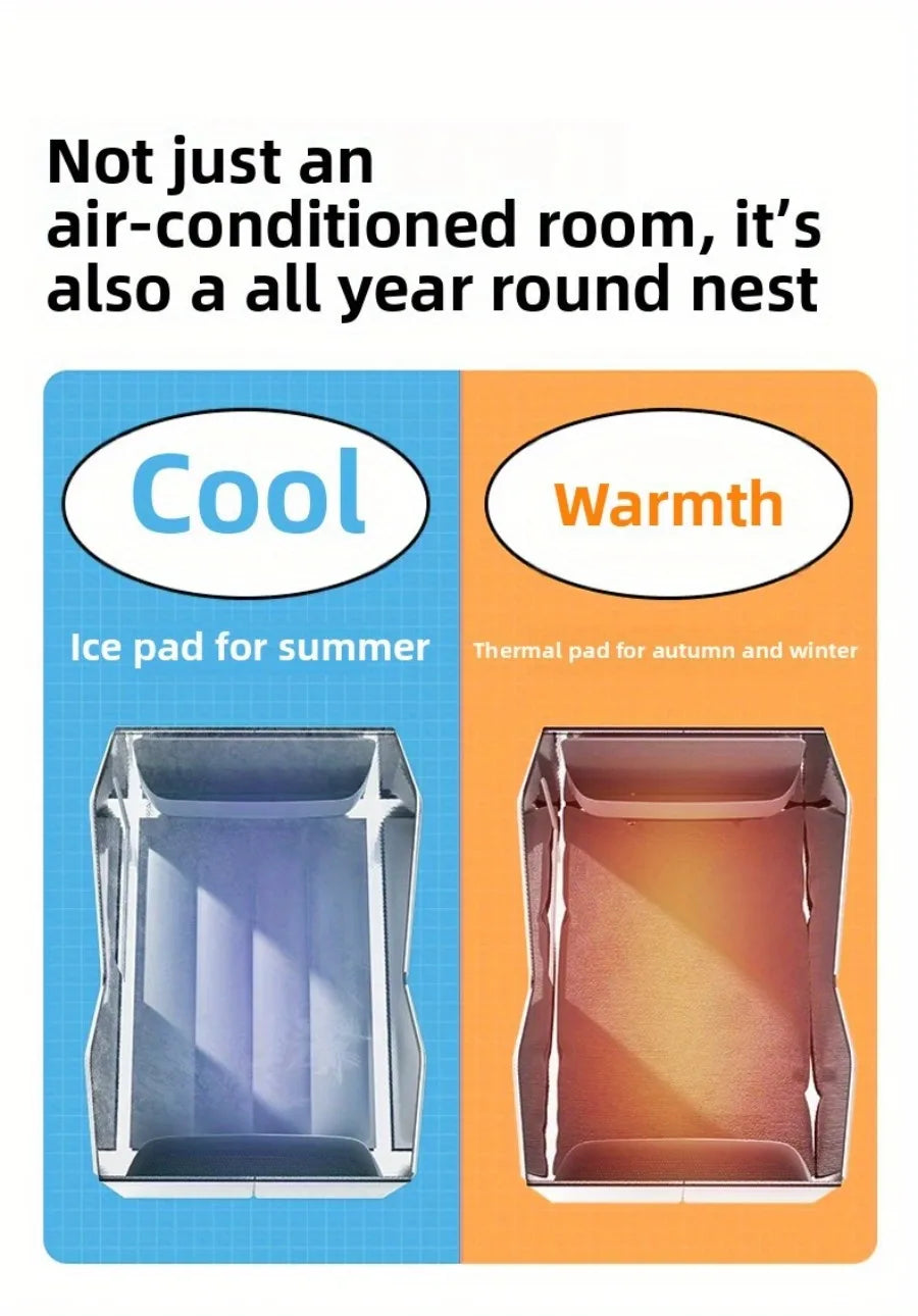 summer small middle Cat dog Ice House Air Conditioning BED Summer Cooling Tool Nest Dog Dog Four Seasons Pet Ice House by PawHaven