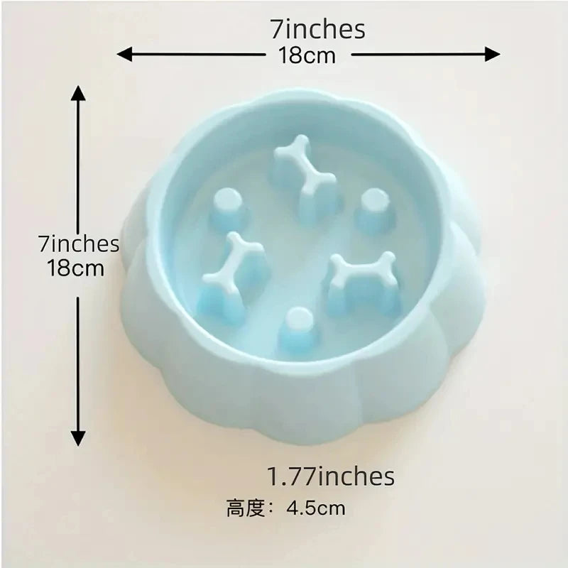 Anti-Choking Slow Feeder Dog Bowls, 1Pcs Set - Non-Slip, DurablePlastic Food & Water Dishes For Small To Medium Dogs by PawHaven