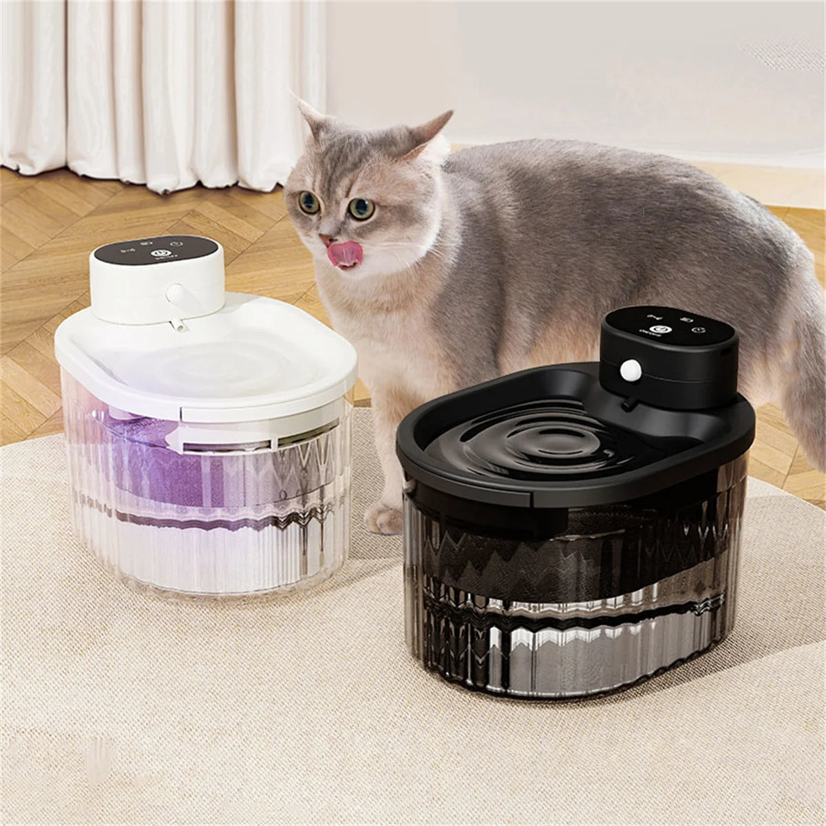 Cat Water Fountain Auto Recirculate Filter Large Capacity Filtring Cat Water Drinker Mute Cats Water Dispenser by PawHaven