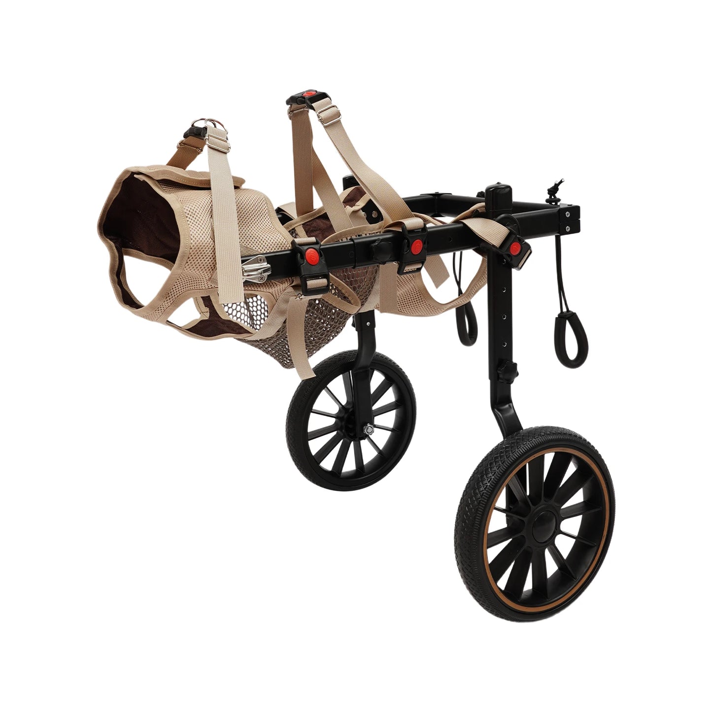 Adjustable Dog Wheelchair Hind Leg Rehabilitation Walker, Aluminum Alloy Pet Walking Aid Cart for Disabled & Senior Dogs by PawHaven