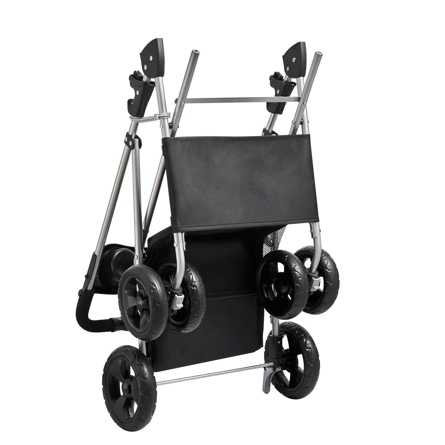 SucceBuy Pet Stroller 35 lbsDog Stroller Cart 4 Wheels Cats Pram w/Carrier & Mesh Animal Carrier w/Brake Small to Medium Pet by PawHaven