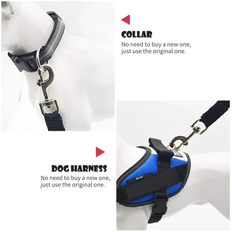Premium Adjustable Dog Car Seat Belt For Safe Travel by PawHaven