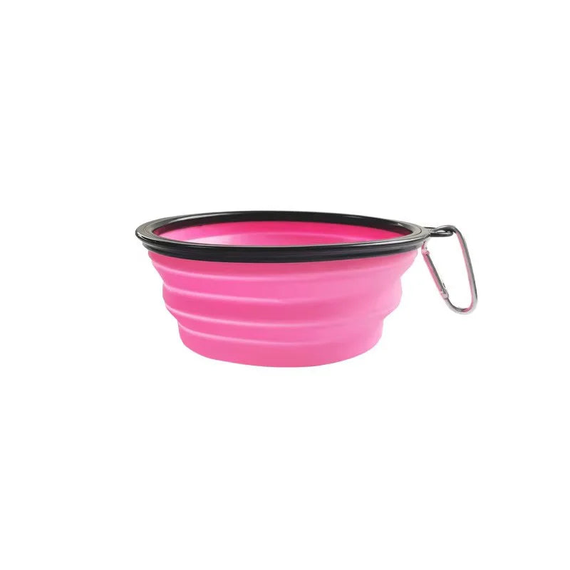 Portable Collapsible Silicone Dog Bowl Pet Food Water Feeding Dish Outdoor Camping Hiking Travel Bowl For Cats Puppies Equipped by PawHaven