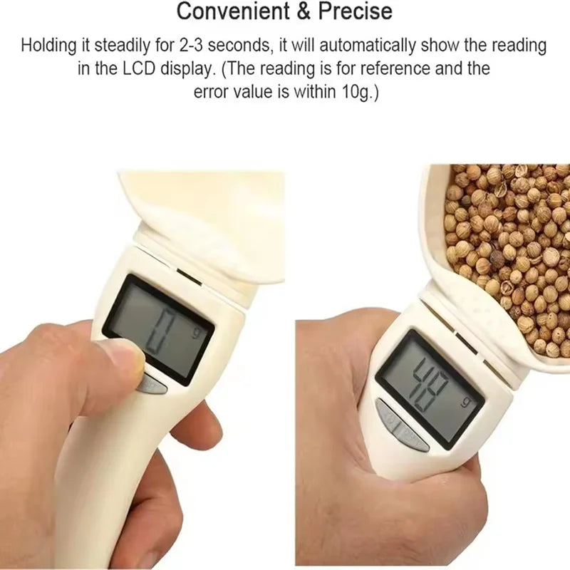 Pet Feeding Spoon Scale High Precision Electronic Weighing Measuring Scoop For Cat Dog Food Household Kitchen Weighing Tool by PawHaven