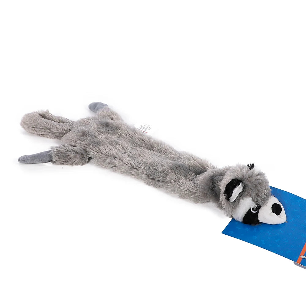 Premium Dual Squeaking Raccoon Plush Dog Toy by PawHaven