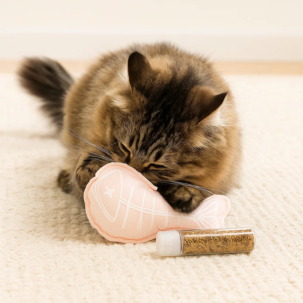 Refillable Catnip Fish Toy For Cats Interactive Play by PawHaven