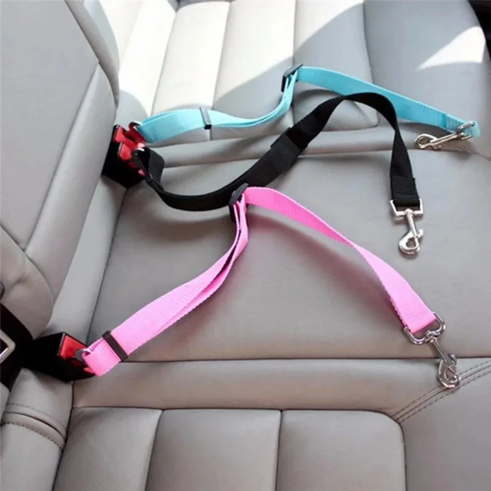 Premium Adjustable Dog Car Seat Belt For Safe Travel by PawHaven