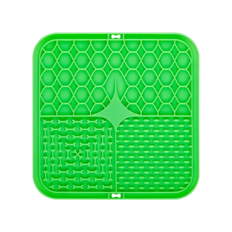 Pet Lick Silicone Mat Dogs Pet Slow Food Plate for Dog Bathing Distraction Silicone Dog Sucker Food Training Dog Feeder Supplies by PawHaven