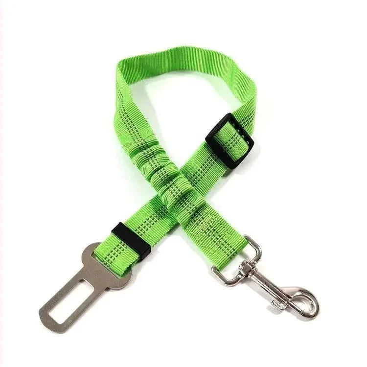 1pc Reflective Dog Car Tether, Durable Nylon Seat Belt Harness, Adjustable Pet Travel Strap for Vehicle Riding Safety by PawHaven