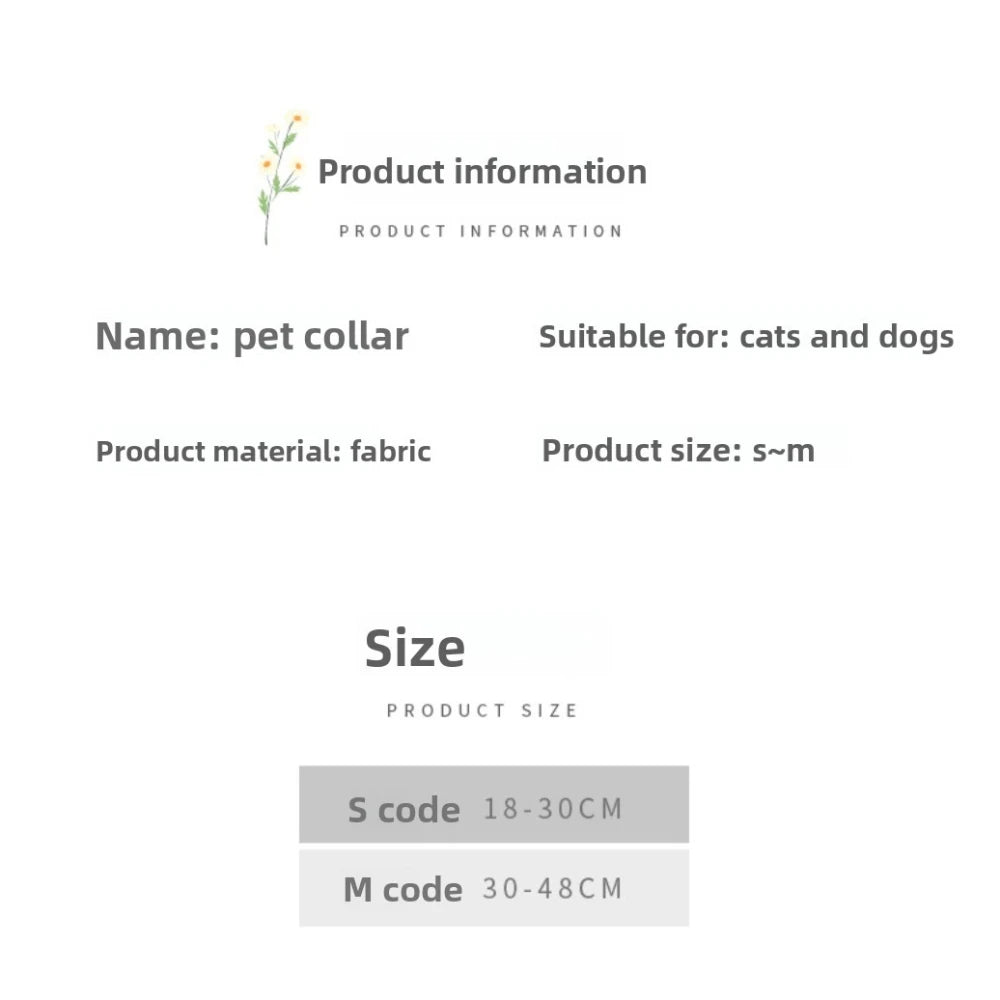 Cute Daisy Pet Collar for Summer, Cat Dog Necklace with Breakaway Safety Buckle, Breathable & No Choke Summer Daisy Flower by PawHaven