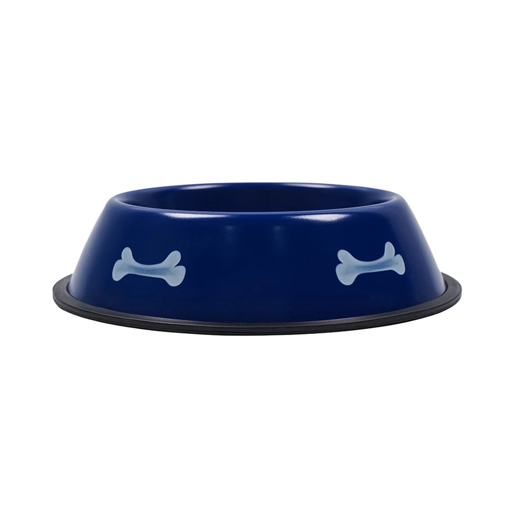 Stainless Steel Pet Feeding Bowl with Non-Slip Rubber Base, Durable Food and Water Bowl for Dogs and Cats by PawHaven