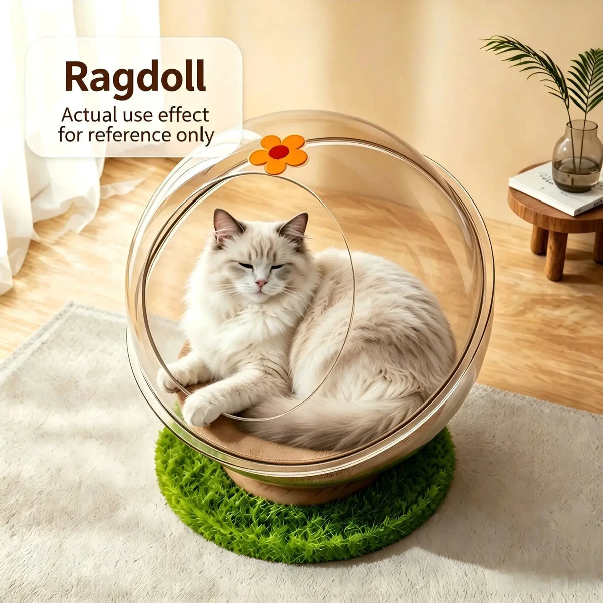 Space Capsule Cat Bed, Easy Clean Washable Hammock House with Climbing Frame, Universal Pet Nest for Kittens Indoor Cats Furniture by PawHaven
