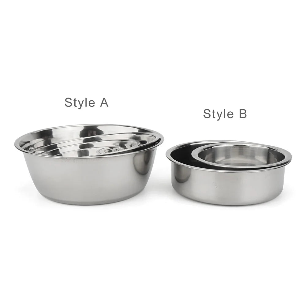 Metal Dog Cat Stainless Steel Pet Bowl Food Drinking Bowl For Small Medium Big Dogs by PawHaven