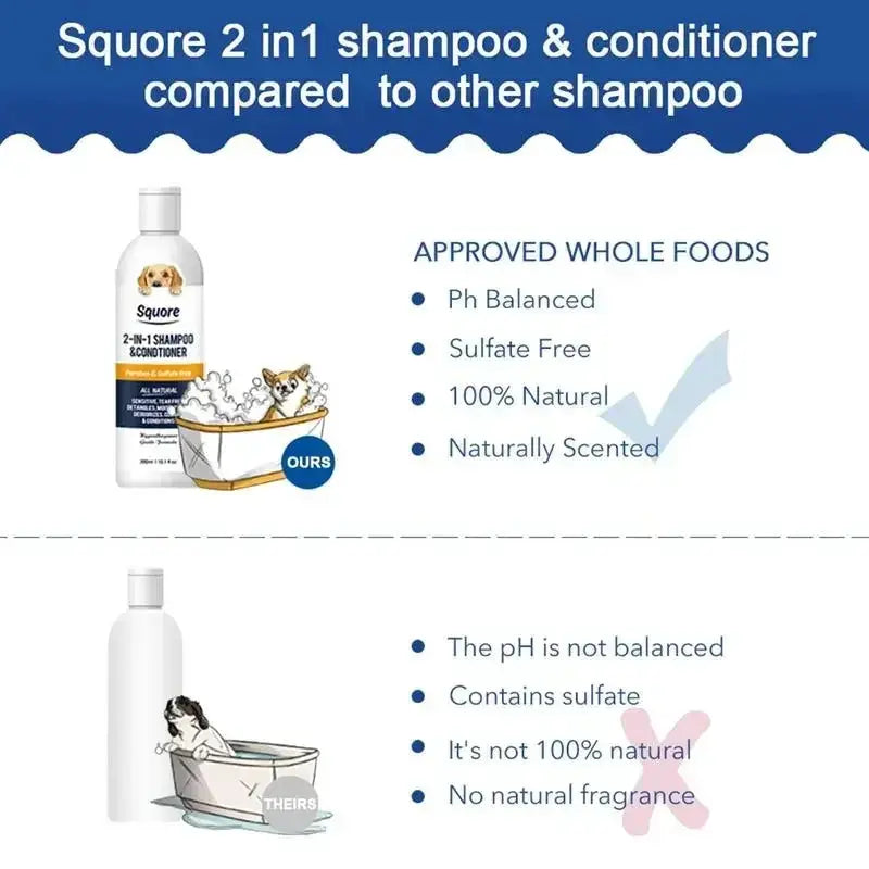 Puppy Shampoo And Conditioner 2 In 1 Natural Moisturizing Shampoo Moisturizing Dog Shampoo For Sensitive Skin PH Balanced by PawHaven