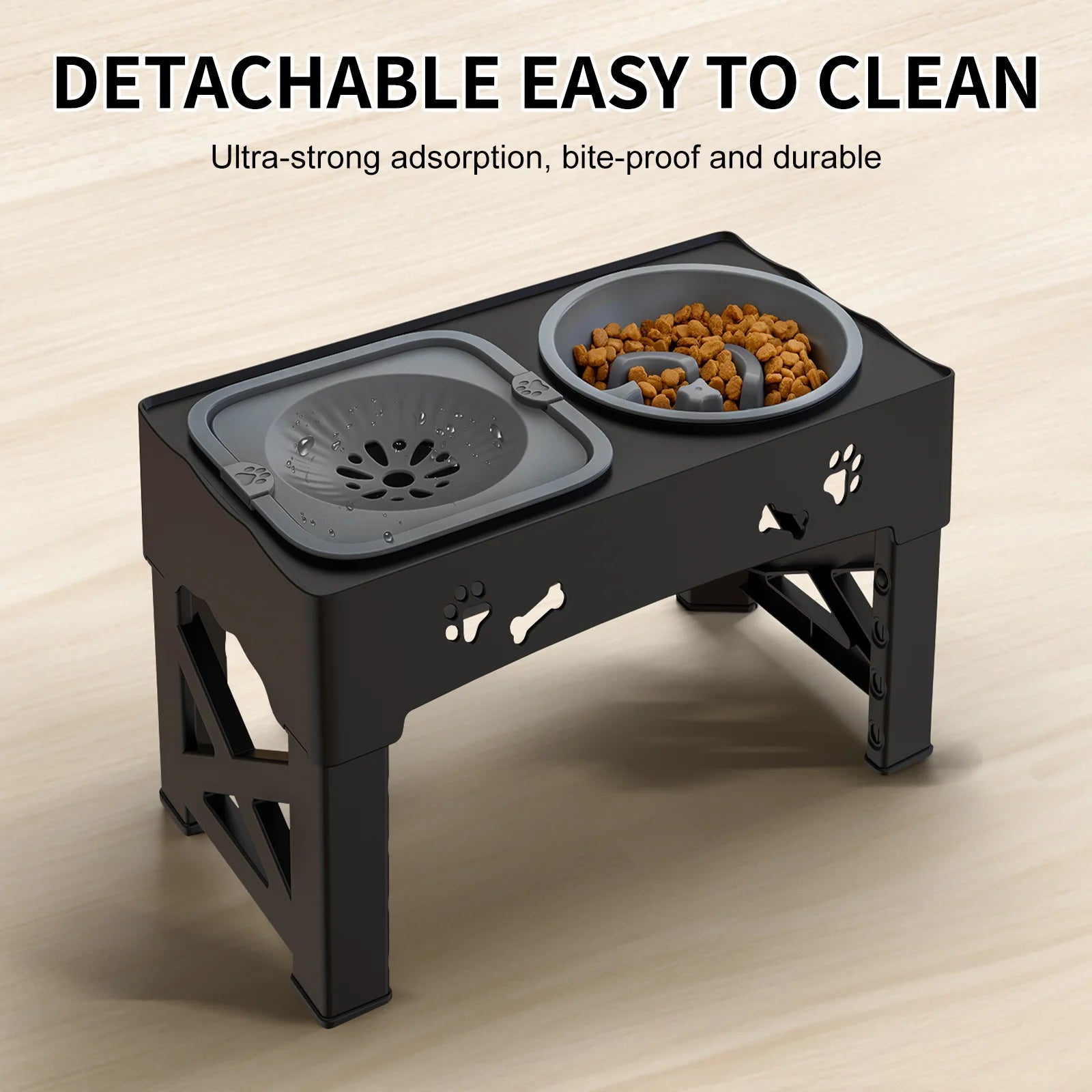 Raised Dog Bowl Stand for Cats and Dogs Pet Feeder Bowls Double Feeder High Stand for Small Medium and Large Dogs Cats by PawHaven