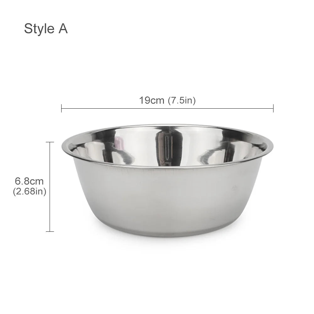 Metal Dog Cat Stainless Steel Pet Bowl Food Drinking Bowl For Small Medium Big Dogs by PawHaven