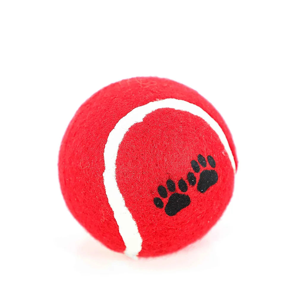 Red Tennis Balls Dog Toys 3 Pack, Durable Interactive Fetch and Chew Play for Dogs Puppies by PawHaven