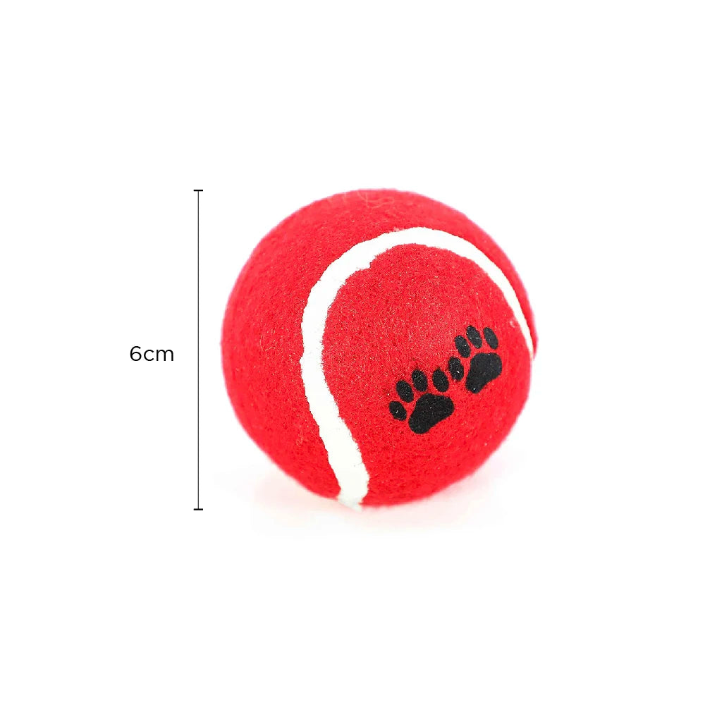 Red Tennis Balls Dog Toys 3 Pack, Durable Interactive Fetch and Chew Play for Dogs Puppies by PawHaven