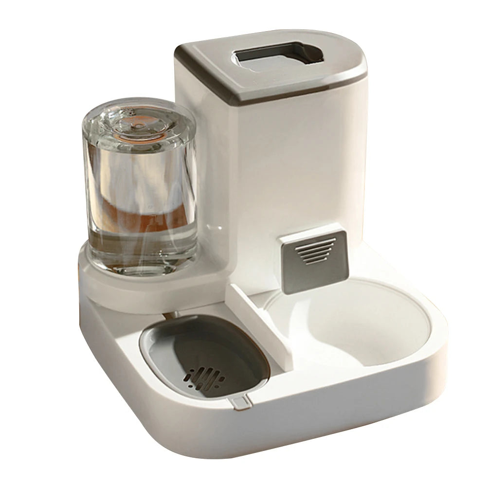 Premium Spillproof Cat Water Fountain And Auto Feeder by PawHaven