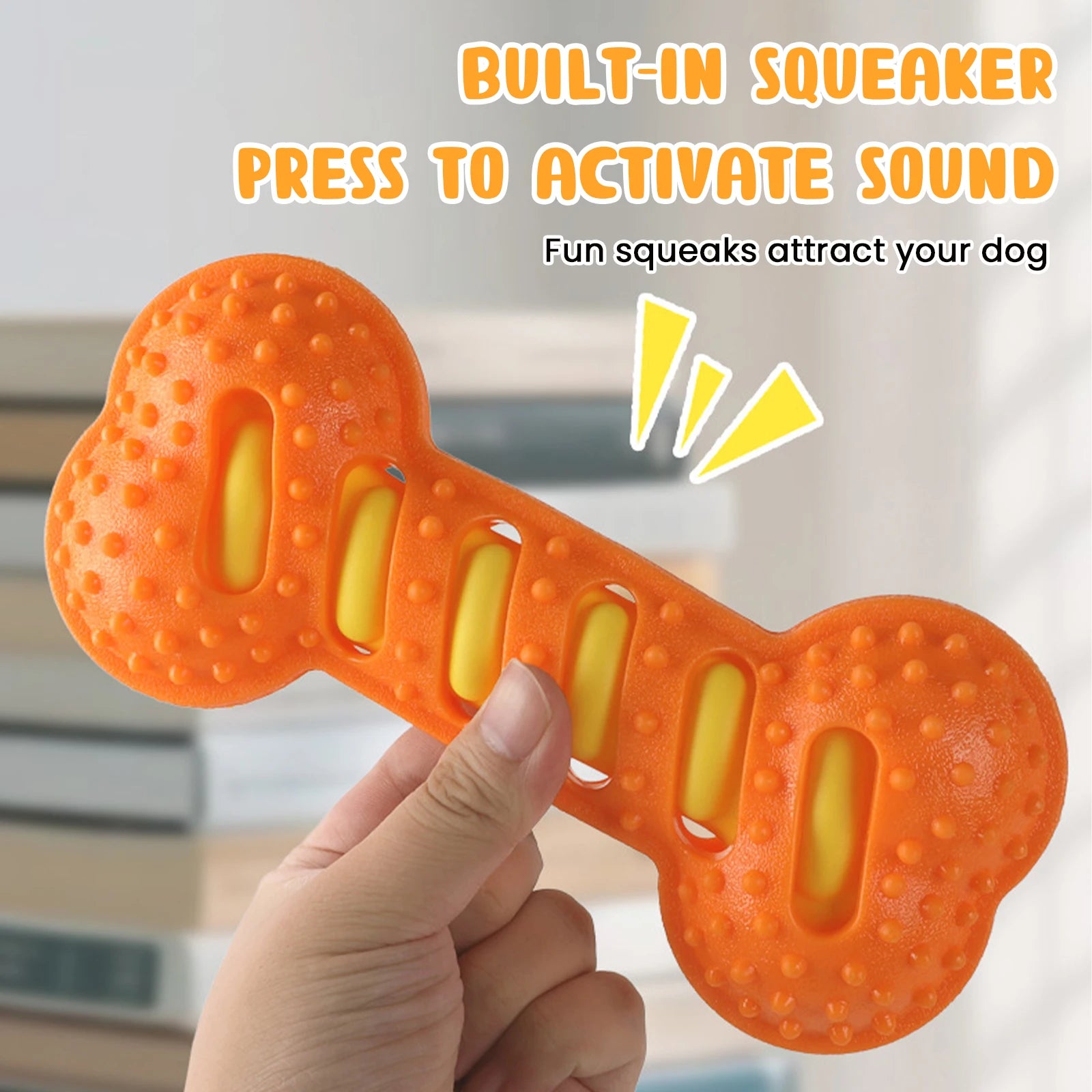 Premium Dog Dental Toy Set Textured Squeaky Bones by PawHaven