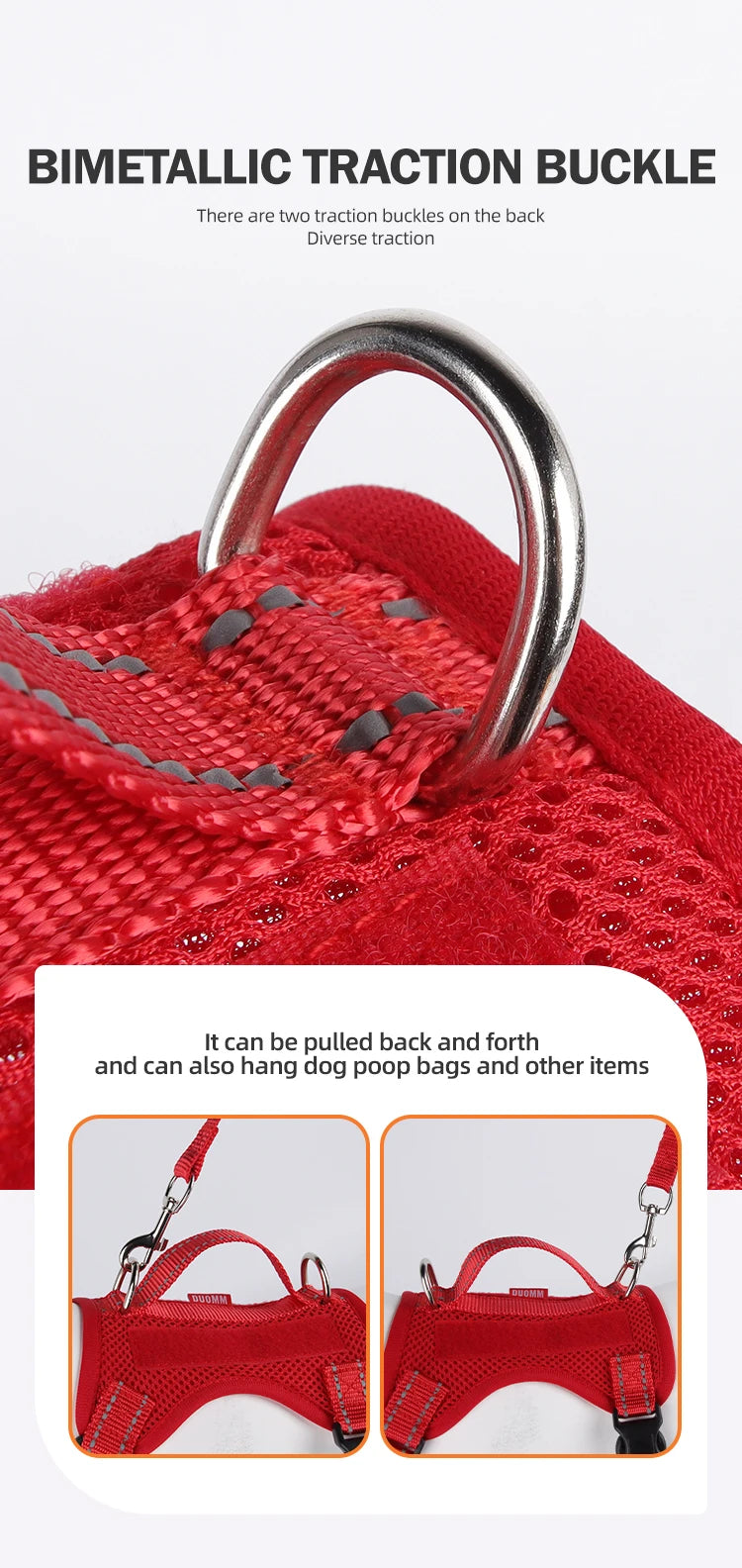 Premium Reflective Vest Harness And Leash Set by PawHaven