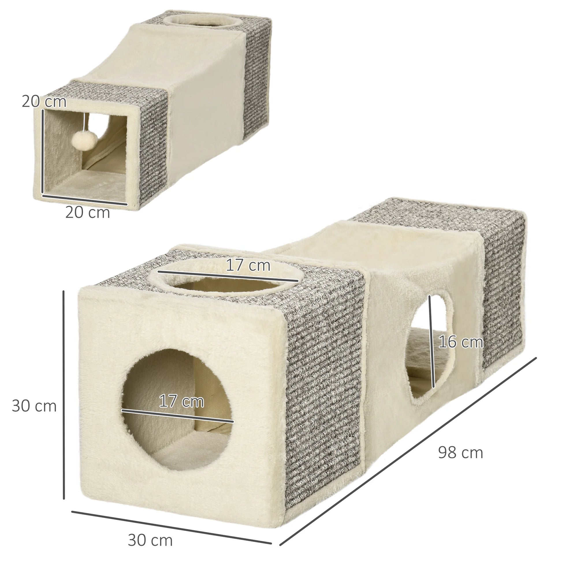 PawHut Premium Cat Tunnel For Indoor Play by PawHaven