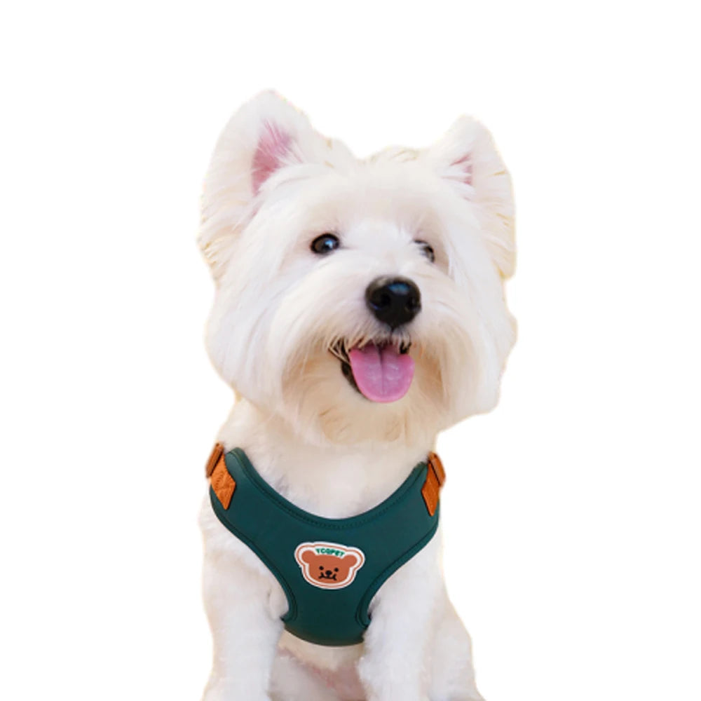 Cute Bear Pet Harness Leash Set Dog Vest Harness Strap Adjustable Breathable Harness for Puppy Cat Dog Supplies by PawHaven