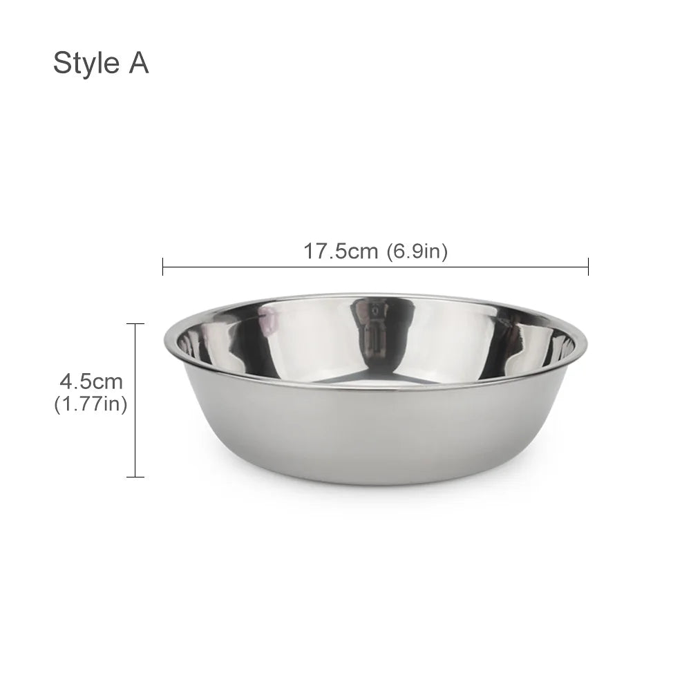 Metal Dog Cat Stainless Steel Pet Bowl Food Drinking Bowl For Small Medium Big Dogs by PawHaven