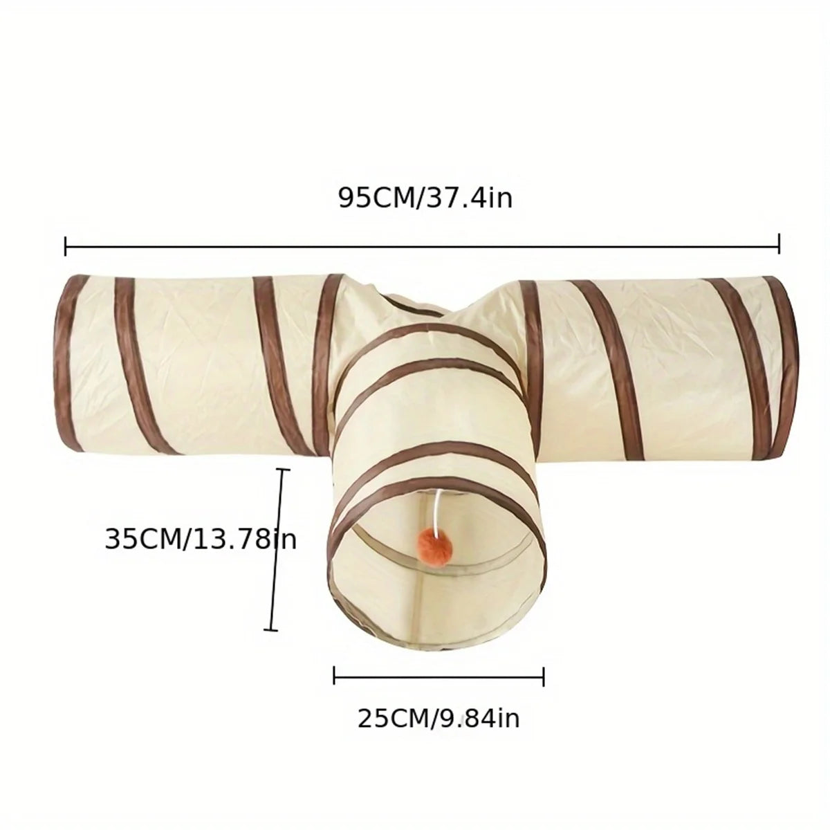 Foldable Cat Tunnel Toy, Collapsible All-in-One Pet Storage Cat Tunnel Toy Suitable for All Seasons by PawHaven