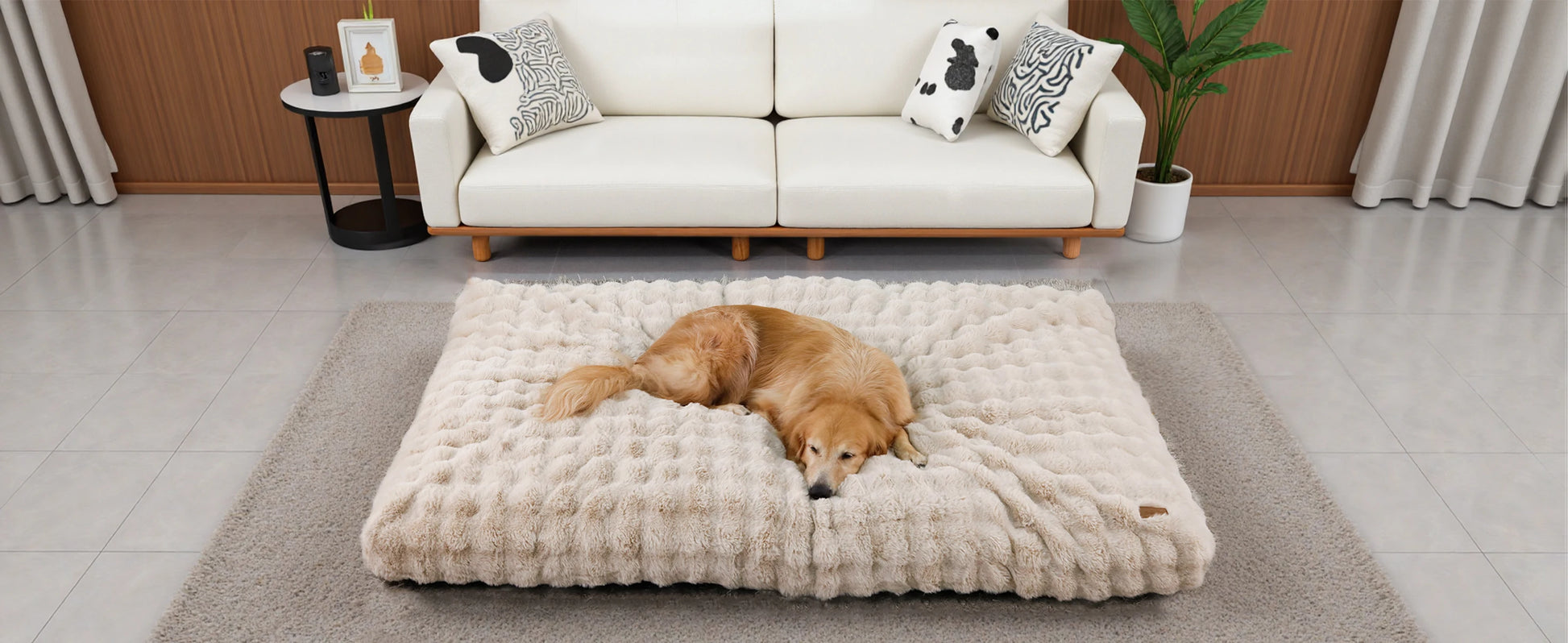 Ultra Plush Dog Bed Soft Pet Cushion Large Dog Crate Puppy Mattress Washable Mat by PawHaven