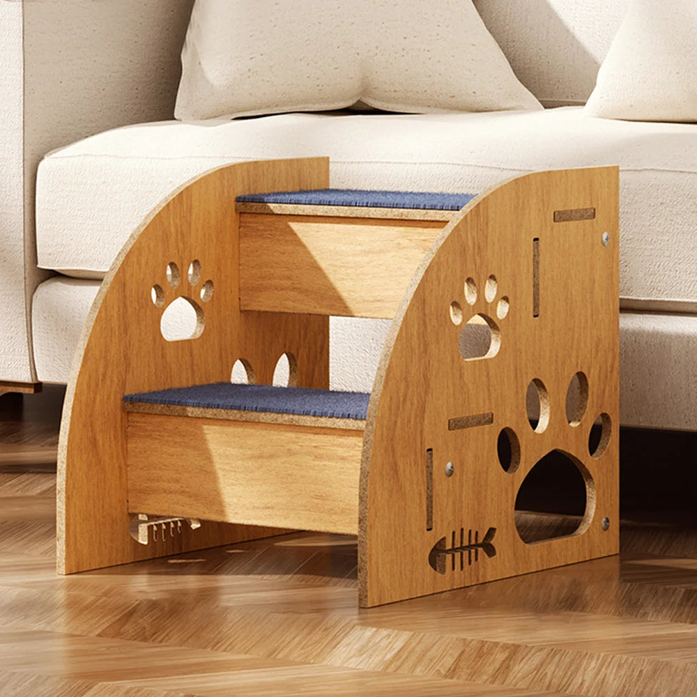 Training Step Ladder | Pet Steps Training | Pet Stairs | Indoor Pet Stairs | Dog Ramp | High Bed Climbing Dog Bed Steps Non-slip Wooden Dog Stairs For Large/medium/small Dogs & Cats Pet Supplies 30*34*30cm by PawHaven