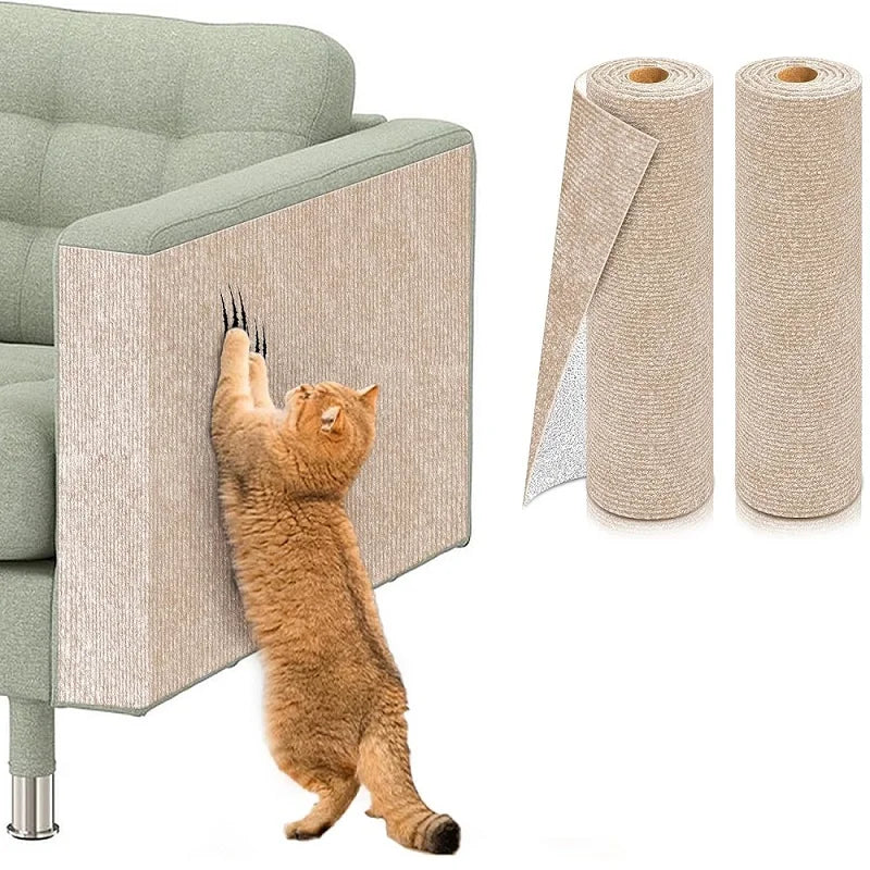 2Pcs Cat Scratch Sofa Mat Self-Adhesive Trimmable Carpet Pad Sofa Corner Home Pet Scratcher Multi-Purpose Cats Scratching Pad by PawHaven