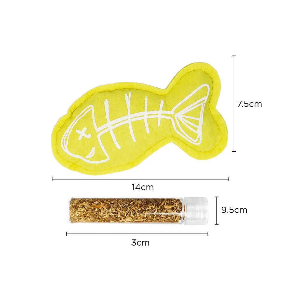 Refillable Catnip Fish Toy For Cats Interactive Play by PawHaven