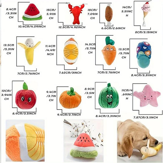 Adorable Dog Toy Bundle: 12 Squeaky Toys with Carrying Bag – Perfect for Small to Medium Breeds by PawHaven
