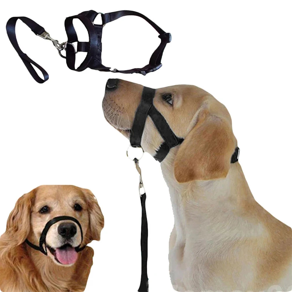 S-XXL Dog Halter Halti Training Head Collar Gentle Leader Harness Nylon Collars by PawHaven