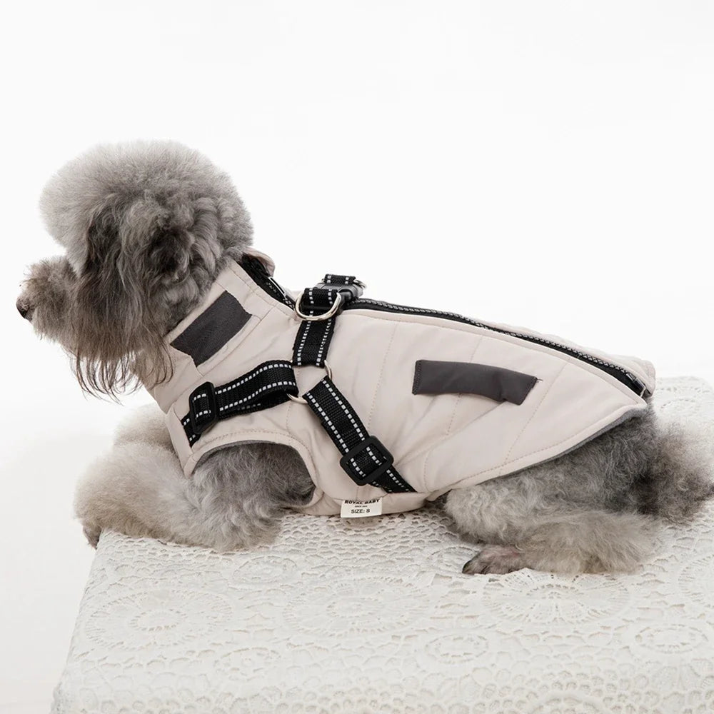 Premium Warm Windproof Dog Jacket With Dual D Rings by PawHaven