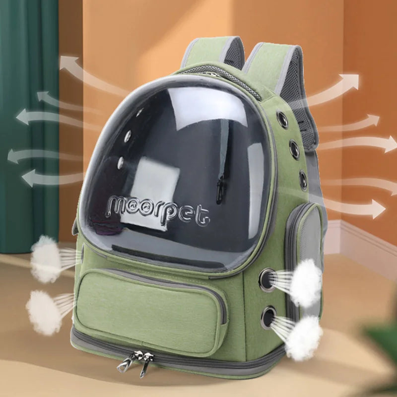 Transparent Pet Cat Carrier Bag Outdoor Travel Backpack for Cats Small Dogs Breathable Cat Carrying Bag Pet Supplies by PawHaven