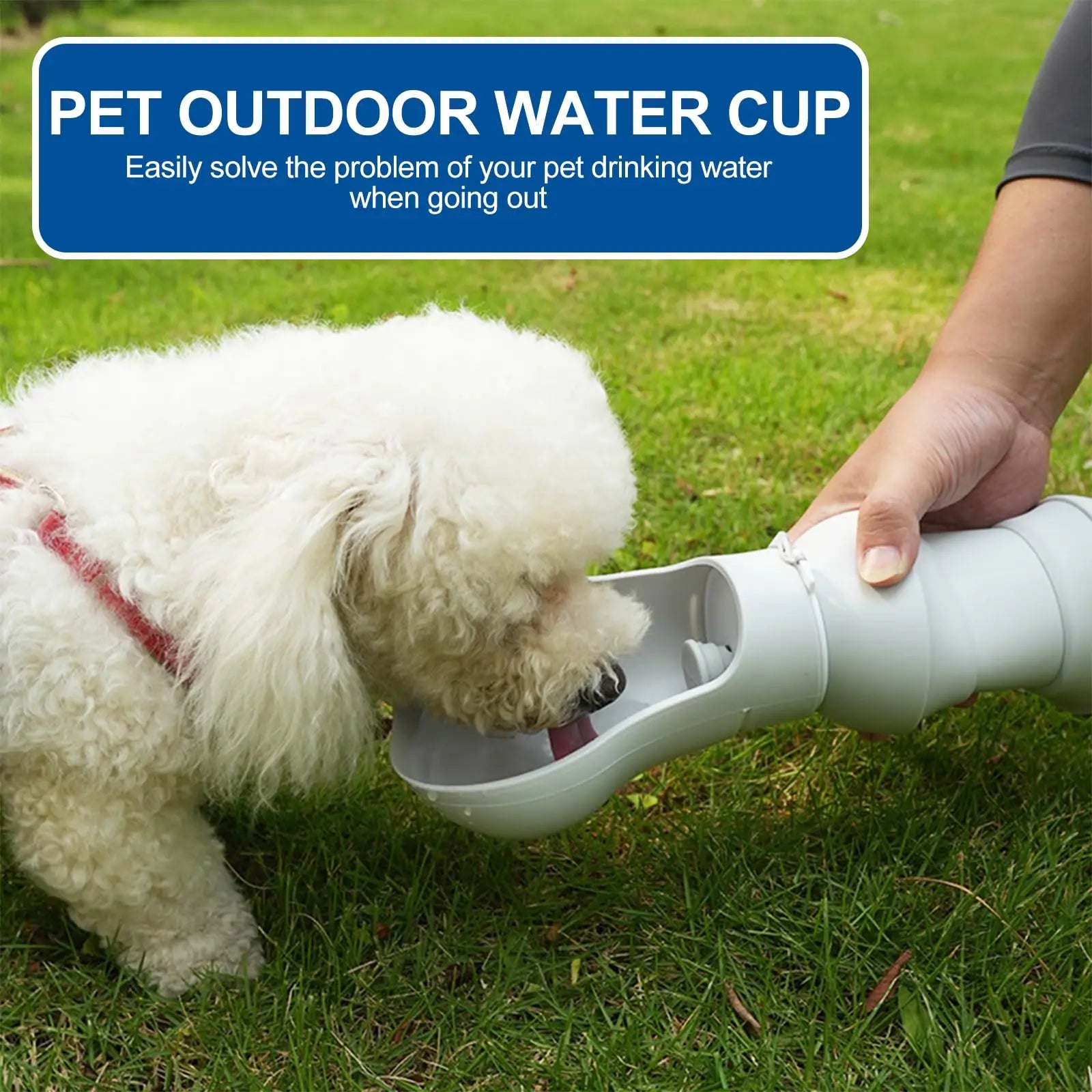 Leak-Proof & Hands-Free,Foldable Dog Water Bottle - 550ml for Walking, Hiking, Portable,Camping & Travel for Dogs and Cats by PawHaven