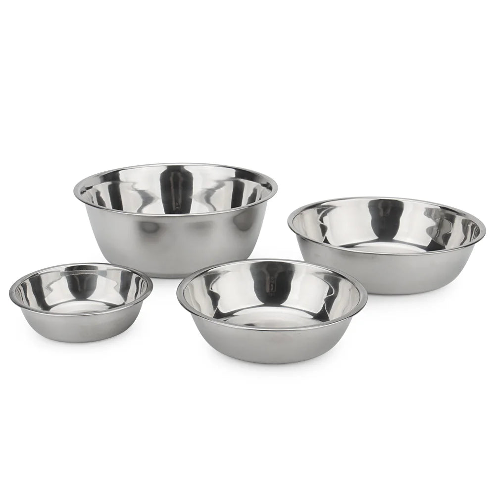Metal Dog Cat Stainless Steel Pet Bowl Food Drinking Bowl For Small Medium Big Dogs by PawHaven