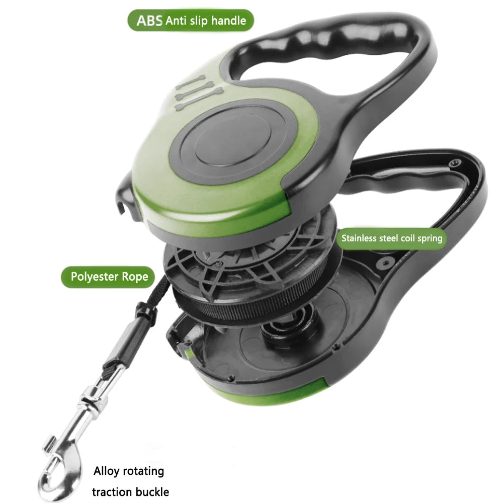 UK Premium Retractable Dog Leash 3m 5m Nylon Quick Release by PawHaven