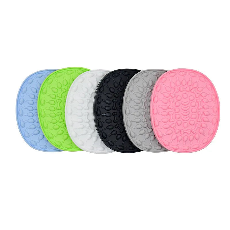 Silicone Pet Licking Mat & Slow Feeder Bowl, Interactive Treat Dispenser Pad for Dogs & Cats, Toy for Bath Time & Food Hiding by PawHaven