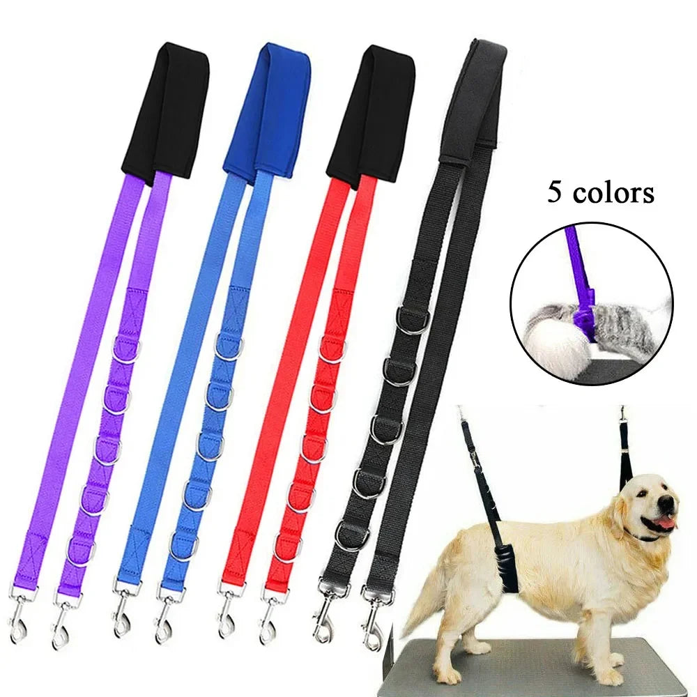 3pcs Dog Grooming Harness Strap Noose Restraint Belly Pad Adjustable UK by PawHaven