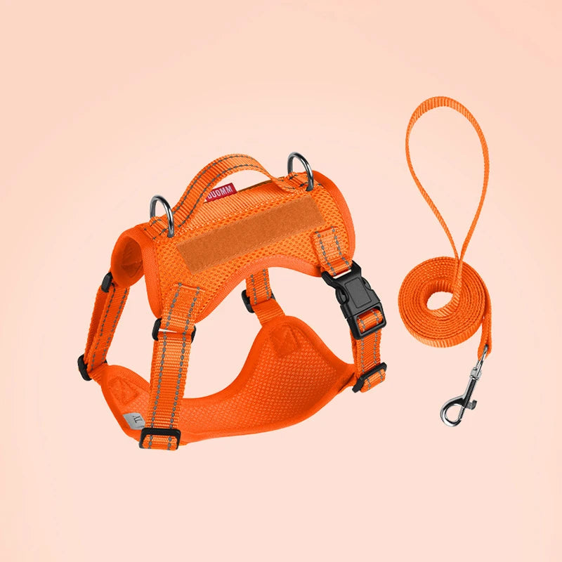 Premium Reflective Vest Harness And Leash Set by PawHaven