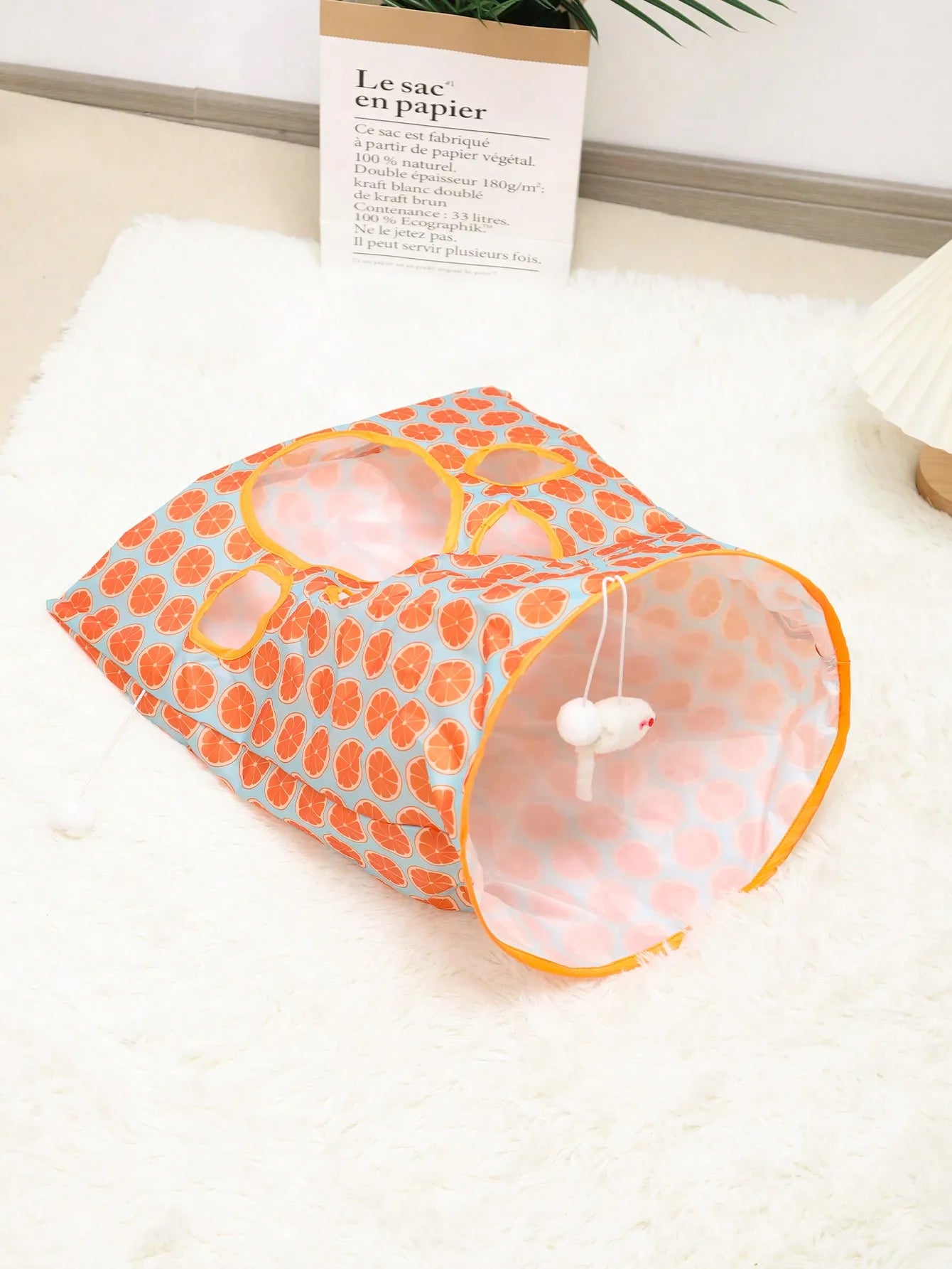 1PC Foldable Cat Tunnel With Noisy Paper, Rolling Ground Dragon, Zhiyi Cat Toy, Cat Diamond Bag Interactive Cat Tunnel Toy by PawHaven