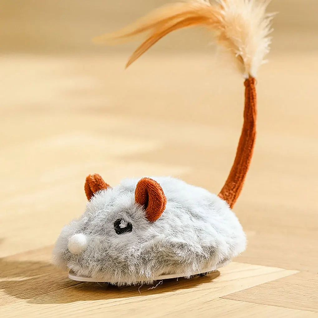 Automatic Cat Toys Made Of Cotton Wool And Silicone For Feline Friend Easy To For Charging BS light gray by PawHaven