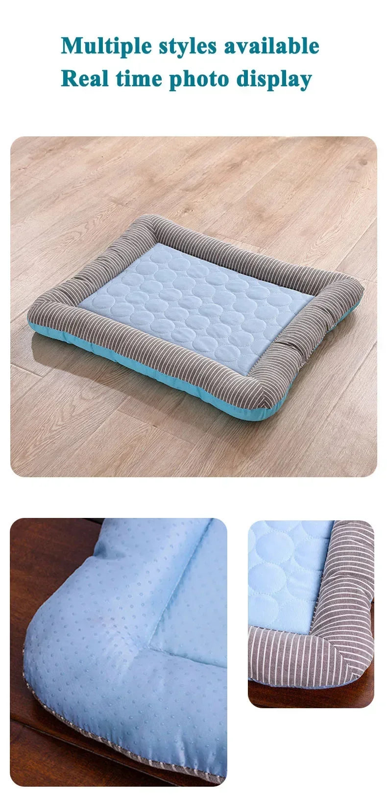 Cooling Pad Bed for Dogs Cats Puppy Kitten Cool Mat Pet Blanket Ice Silk Material Soft for Summer Sleeping Pink Blue Breathable by PawHaven
