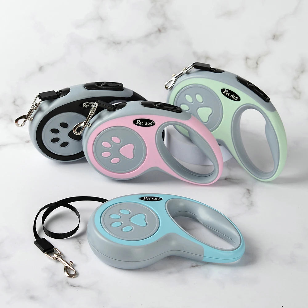 UK Premium Retractable Dog Leash 3m 5m Nylon Quick Release by PawHaven