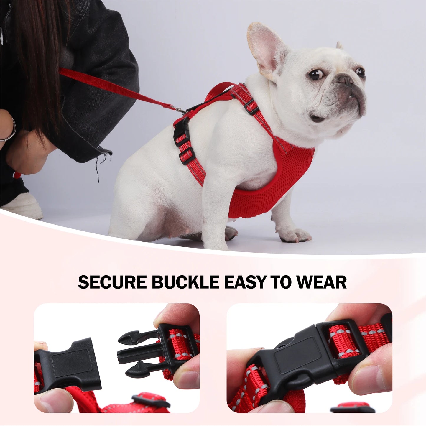 Premium Reflective Vest Harness And Leash Set by PawHaven